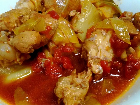 圧力鍋で簡単!手羽元のトマト煮